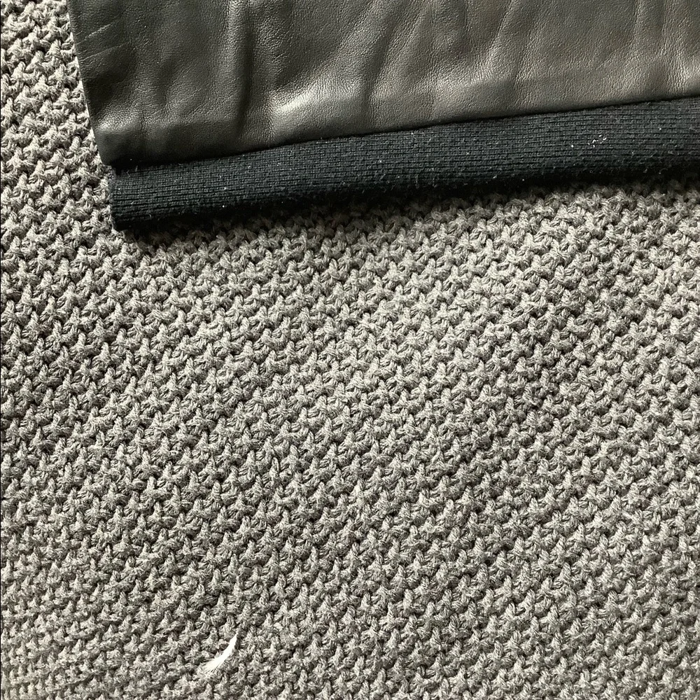 Trouve Leather cropped blazer jacket Genuine Leather - Picture 3 of 5